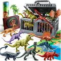 Dinosaurier Spielzeug Set, 19 Stück, realistische Figuren, Spielmatte, Geschenk