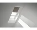 VELUX Vorteils-Set Verdunkelungsrollo uni nougat und Faltstore Plissee weiß manu