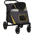 PawHut Hundewagen  Stahl Oxford-Gewebe Dunkelgrau 112L x 65B x 100H cm