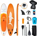 Puluomis SUP Board mit Sitz 335cm, Stand Up Paddle Boards Set, Paddling Paddelboard Surfbrett Aufblasbar, Pumpe Tragetasche und Zubehör, MB. bis 150Kg, Orange