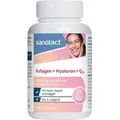 sanotact Kollagen + Hyaluron + Q10 Kapseln, Beauty-Formel mit 14 Nährstoffen für Haut, Haare und Nägel