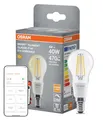 Osram SMART+ MATTER Filament Classic shapes Dimmable in P-Form, LED-Lampe, Bleifreies Glas, Klar, 4 W, 470 lm, warmweiß, 2700 K, Matter, Smartspeaker-Kompatibel, Dimmbar