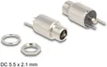 DELOCK 90170 - Steckverbinder DC 5,5 x 2,1 mm Buchse zum Einbau Lötversion