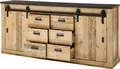 Sideboard SHELTON-61 in Old Style hell Nb. mit anthrazit, B/H/T: ca. 201/91/43 cm