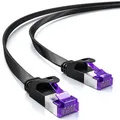 deleyCON 5m RJ45 Patchkabel Flachkabel CAT7 Rohkabel U/FTP LAN DSL Netzwerkkabel