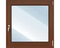 ARON Basic Holzfenster Kiefer lackiert S30 kastanie 1000x1000 mm DIN Rechts