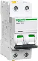 Schneider Leitungsschutzschalter iC60N A9F04202 | 2-polig | C-Charakteristik | 2A | 400V AC | 6kA | Hutschiene | IP20