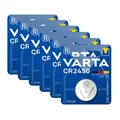 6x 1er Blister Varta Knopfzellen Lithium Batterien CR 2450 CR2450 3V
