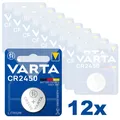 12x 1er Blister Varta Knopfzellen Lithium Batterien CR 2450 CR2450 3V
