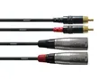 Cordial Kabel XLR Male  auf Cinch, 6,0m Kabel, Paar