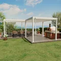 Deluxe mit Classic | Pergola | 6 x 6 M | weiß | Lamellendach
