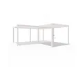 Weide Pergola Deluxe mit Classic Pergola 6 x 6 M weiß Lamellendach, BxTxH: 600x600x255 cm