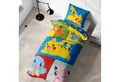 MTOnlinehandel Kinderbettwäsche Pokemon "Dream Team" weiche Microfaser, 135x200 cm + 80x80 cm, Microfaser, 2 teilig, Wendebettwäsche für Mädchen und Jungen, Gaming, Pikachu