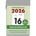 Zettler Tagesabreißkalender S 2026 – Abreißkalender 4 × 6 cm, 1 Tag pro Seite mit Sudoku, Rezepten, Rätseln & Tipps auf den Rückseiten, FSC-zertifiziert