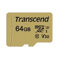 Transcend Ultra-Highspeed 64GB micro SDXC/SDHC Speicherkarte (für Action-Cams / Dashcams und Drohnen) / 4K, U3, V30, UHS-I – TS64GUSD500S