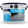 Plid Flüssigkunststoff für Innen & Außen, Silbergrau 5L für ca. 50m2 - Betonfarbe, Bodenbeschichtung Terrasse, Werkstatt & Keller - Flüssig PVC