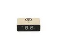 Frugalino Wecker mit dimmbarem LED-Display, Induktives Laden, Dual-Alarm, beige