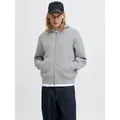 Jack & Jones Kapuzensweatshirt JCOCOVER SCUBA SWEAT ZIP HOOD NOOS grau XXL (58/60)