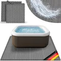 tillvex® Whirlpool Unterlage eckig 242 cm Grau | Bodenmatte Poolunterlage Matte viereckig Outdoor Whirlpools | Thermo Bodenschutzmatte Pool Untergrund | Bodenschutz Bodenplatte schützt & isoliert