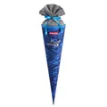 Step by Step Schultüte „Manta Rio“, blau, passend zum Schulranzen, aus recycelten PET-Flaschen, Verschluss aus Stoff, 5 l Füllvolumen, 70 cm Höhe
