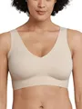 Schiesser Damen nahtloses Bustier mit herausnehmbaren Pads - Invisible Soft, sand_170364, 38