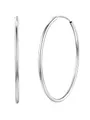 Silvora Creolen Silber 925 Damen 50mm, Hypoallergene Ohrringe Kreolen Silber Groß, Hoop Earrings Modeschmuck für Frauen Mädchen