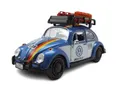 Motormax Modellauto VW Käfer Offroad mit Dachgepäckträger blau, Maßstab 1:24