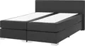 BELIANI Boxspringbett Schwarz Kunstleder 160 x 200 cm Modern