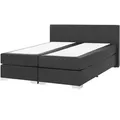 Boxspringbett Schwarz Kunstleder 160 X 200 Cm Modern