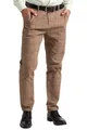 BlauerHafen Chinohose Herren Formaler Check Hose Slim-Fit Vintage Office Business Full Pants All sizes available 30''-38'', Khaki