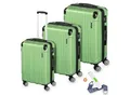 Veska Hartschalenkoffer Kofferset "Madrid" 3 teilig mit TSA Zahlenschloss 4 Rollen ABS-Hartschale, Reisekoffer Trolley Rollkoffer Koffer - oliv-grün