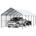 VEVOR Zeltgarage, 4 x 8 x 3,15 m, Garagenzelt, Carport mit Stahlrahmen & Dach, Autozelt-Garagenschatten mit abnehmbaren Seitenwänden, Mehrzweck-Autounterstand für Pickup, Boot, Auto & Traktoren