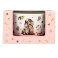 Depesche 13867 TOPModel Fur ever Friends - Müslischale in Weiß, mit Model Motiv, Hunden, Katzen und Gold, Schüssel mit Innenschrift "Happy Day"