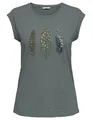 ONLY Damen Onlbone S/S Feel/Feathers Top Box Cs JRS, Balsam Green, Large