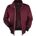 RED by EMP Herren bordeaux rote Bomberjacke mit Stehkragen und kariertem Innenfutter XL - bordeaux - XL