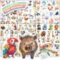 Glitzer Sticker Set - 6 Stück Holografische Tiersticker für Kinder Scrapbooking