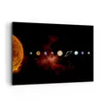 Bilder auf Leinwand 100x70cm Leinwandbild Sonnensystem Planeten Kosmos Groß Wanddeko Bild Schlafzimmer Küche Deko Wandbilder Dekoration Wohnzimmer Wall Decor Canvas Wand Kunstdruck Art AA100x70-5377