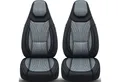 BREMER SITZBEZÜGE Autositzbezug für Adria Coral Adriatik Silver (C1), Set, 2-tlg., Schonbezüge Sitzbezüge Fahrer und Beifahrer, in Schwarz/Grau