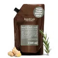Jean & Len Hand & Body Wash Rosemary und Ginger im Nachfüllbeutel, reinigt und pflegt die Haut, würzig-frischer Duft, Flüssigseife im Nachfüllpack, ohne Silikone & Parabene, 1,5L