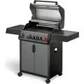 Enders Gasgrill Hyde 4 SIKR Turbo, 4-Brenner aus Edelstahl für kraftvolles direktes und indirektes Grillen, 800 °C TURBO ZONE, SWITCH GRID, Infar... - Schwarz/Silber