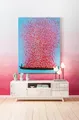 Kare Design Leinwandbild Bild Touched Flower Boat, blau