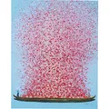 Bild Ölbild Touched Flower Boat Blau Pink 100 x 80 cm Kare Design 39250