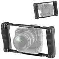 NEEWER Videokamera Käfig Rig mit Arca Basis, Doppelgriffen, 3/8" ARRI Aufnahme & 1/4" Gewinde, Cold Shoes, universeller Stabilisator kompatibel mit SmallRig NEEWER Grundplatte 15mm Stangen, CA016