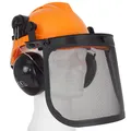Forstschutzhelm Forsthelm Schutzhelm Helm Visier & Gehörschutz orange TRUTZHOLM