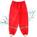 BMS Regenbundhose, wasserdicht für Mädchen in Rot Größe 134