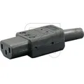 Kaltgeräte-Steckgeräte-Stecker Thermoplast, 230V/10A schwarz