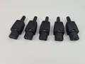 5 x Kaltgerätestecker mit Schutzkontakt und Knickschutztülle Kaltgeräte Stecker