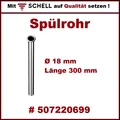 Schell Spülrohr Ø 18 mm Länge 300 mm Chrom - 507220699 Anschlussrohr 18mm 30cm