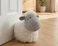 Lilienburg Türstopper Schaf Lämmchen schwer Stoff Sack Dekoschaf Fensterstopper Schwerer Türhalter 1kg – Idealer Türpuffer