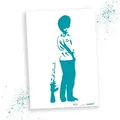 LaserCad Motivschablone BANKSY Streetart für Graffiti, Airbrush, Deko DIN A4 - 26 cm